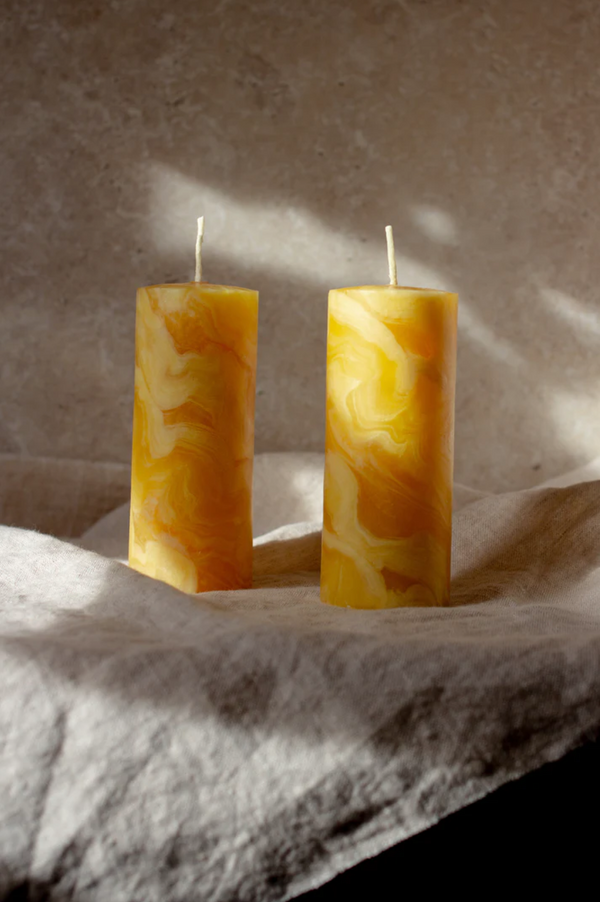 Von - Goldrrick, Beeswax Marbled Candles