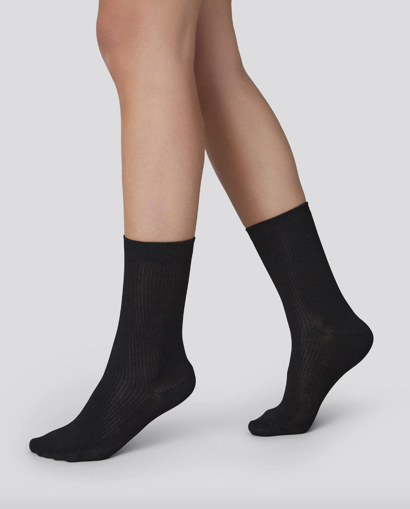 Von - Swedish Stockings, Billy Bamboo Socks, Black