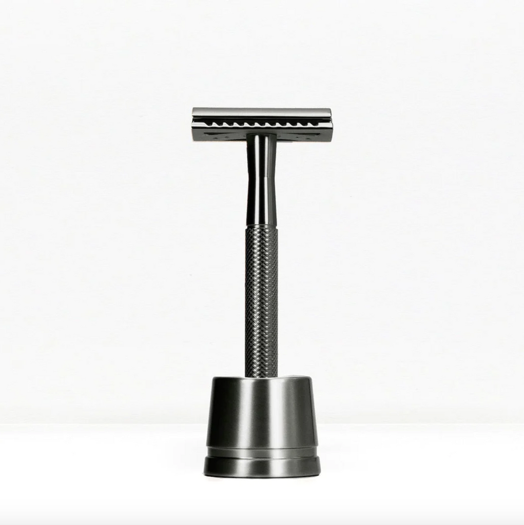 von - Bambaw metal safety razor with stand 